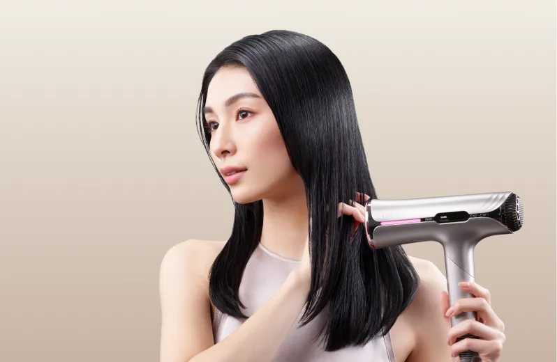KINUJO Silk PremiumDryer（キヌージョ　シルクプレミアムドライヤー）のケアモード（Silk Sensing Plus）の説明用画像