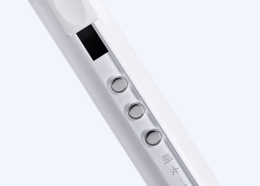 絹女～KINUJO～CURL IRONの10℃ずつ11段階の温度調整機能を解説する写真