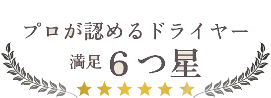 プロが認めるドライヤー満足度６つ星